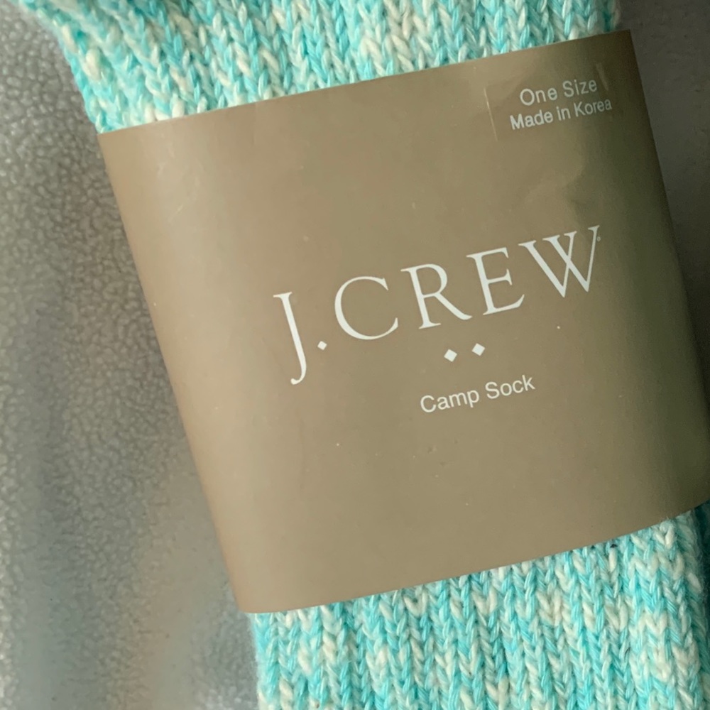J Crew Factory icy blue camp socks